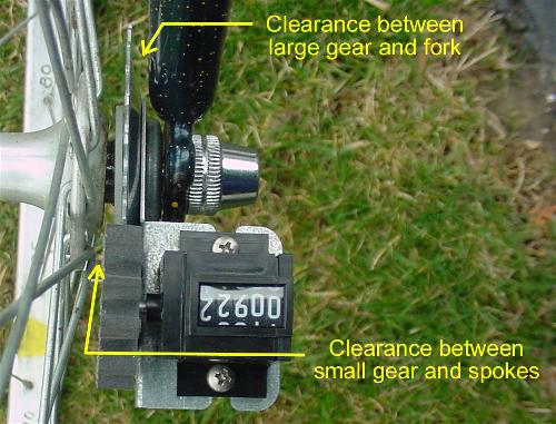 Check for clearance before rotating wheel
